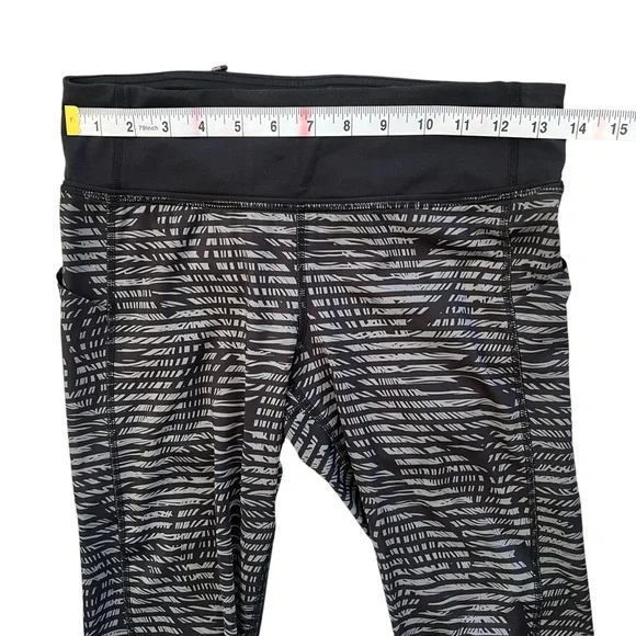 Lululemon Pace Rival Crop *Full-On Luxtreme Stripe Play Slate Black / Black - Picture 11 of 13
